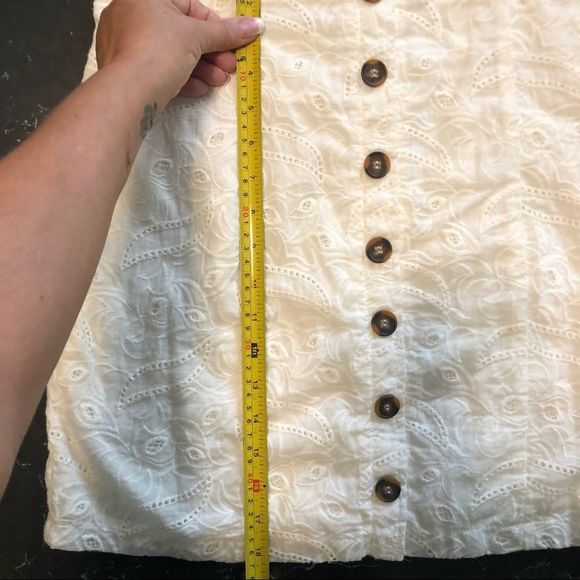 Linen lux short white dress size L - Picture 9 of 10